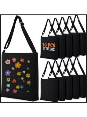 Canvas Crossbody Tote Bags Adjustable Strap Lightweight Daily Travel